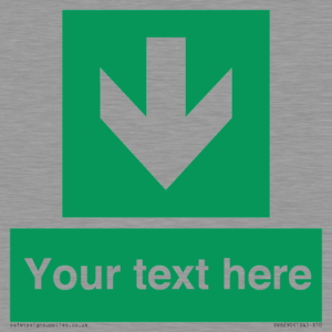 Safe condition Custom arrow down sign